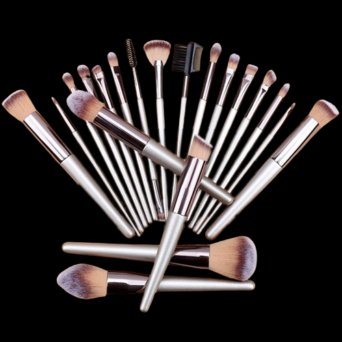 "Champagne Makeup Brushes"