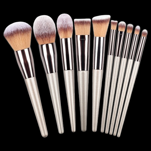 "Champagne Makeup Brushes"