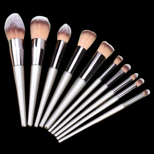 "Champagne Makeup Brushes"