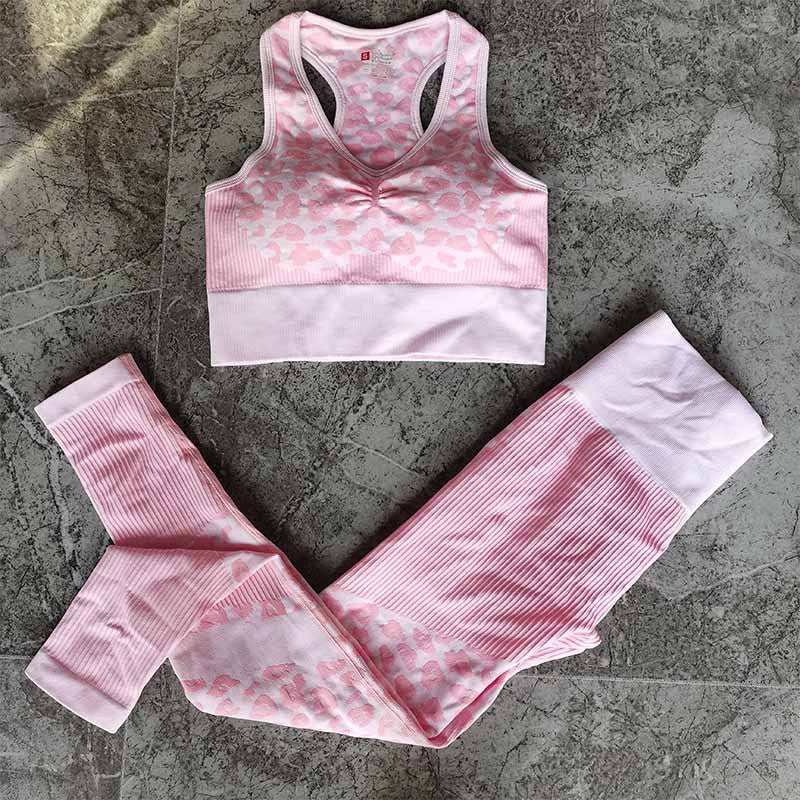 Leopard Peach Hip Seamless Yoga Pants | Active Wear