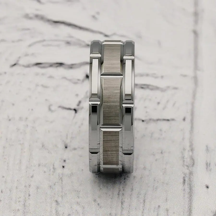 Modern Men bStainless Steel Ring | Silver