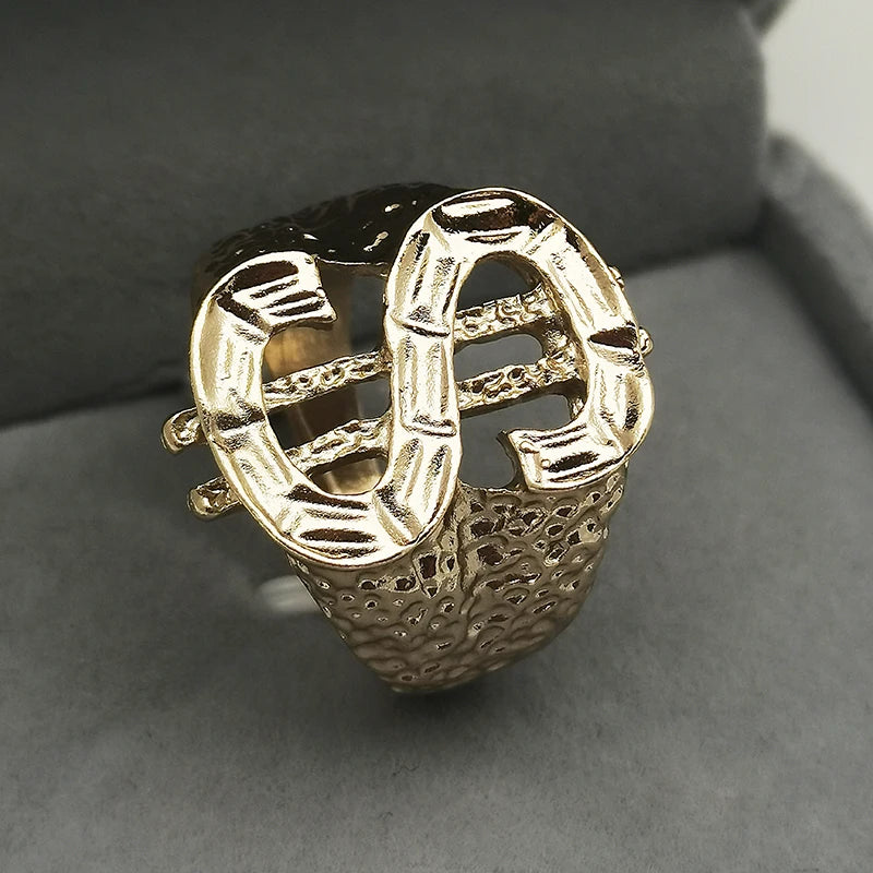 Luxury Golden Dollar Ring | Mens Jewellery