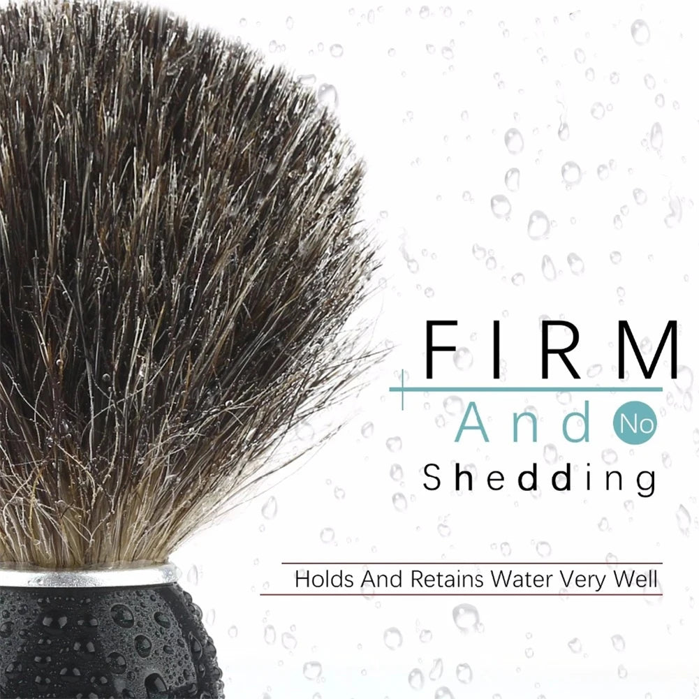 20mm Badger Bristles Hair Wood Handle Shaving Brush Gift Silver Collar Brush Beard Brush for Traditional Wet Shave