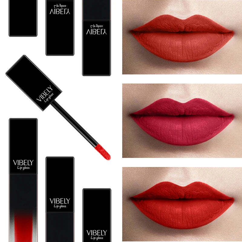 30Color Matte Lip gloss Long Lasting Waterproof Moisture Sexy Liquid Lipstick Lip Cream Tint Makeup ladies Lipgloss High Pigment
