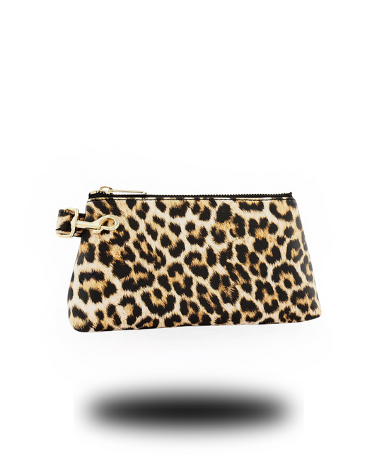 Leopard Vegan Leather Clutch