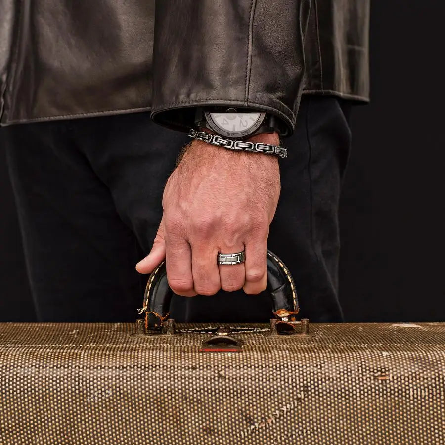 Modern Men bStainless Steel Ring | Silver