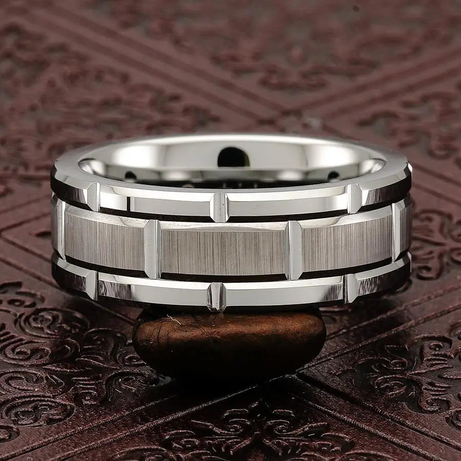 Modern Men bStainless Steel Ring | Silver