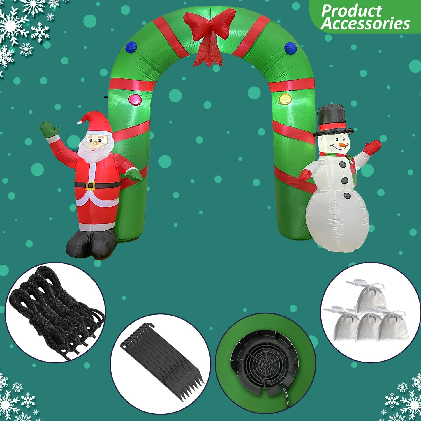 SANTA & SNOWMAN - INFLATABLE