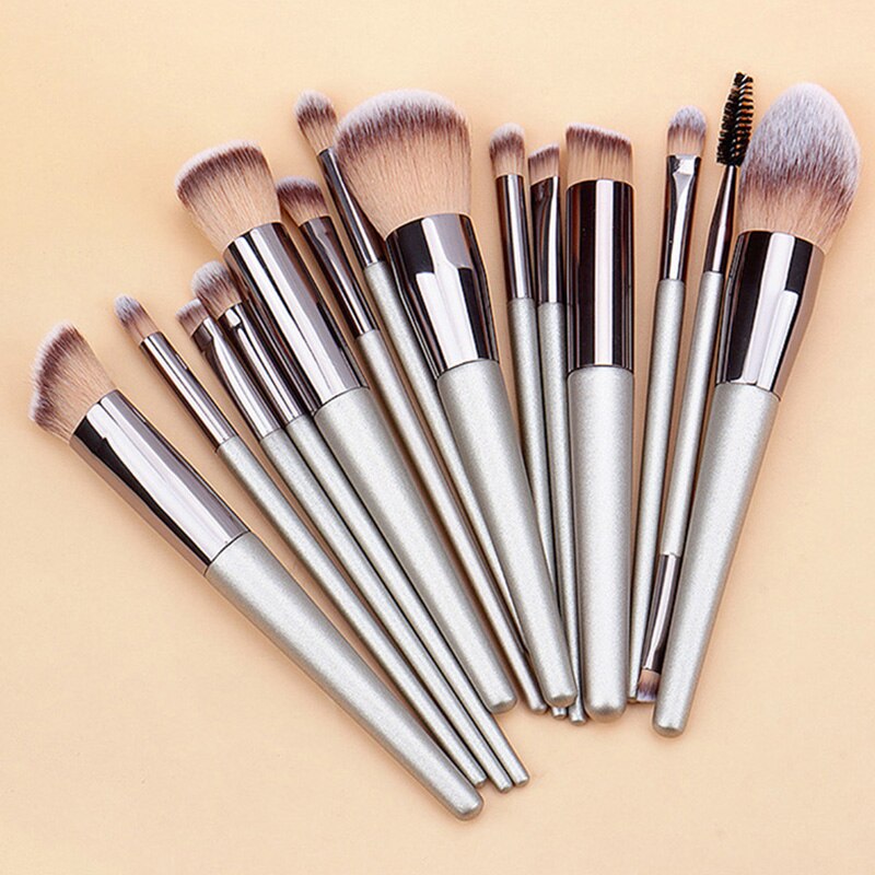 "Champagne Makeup Brushes"