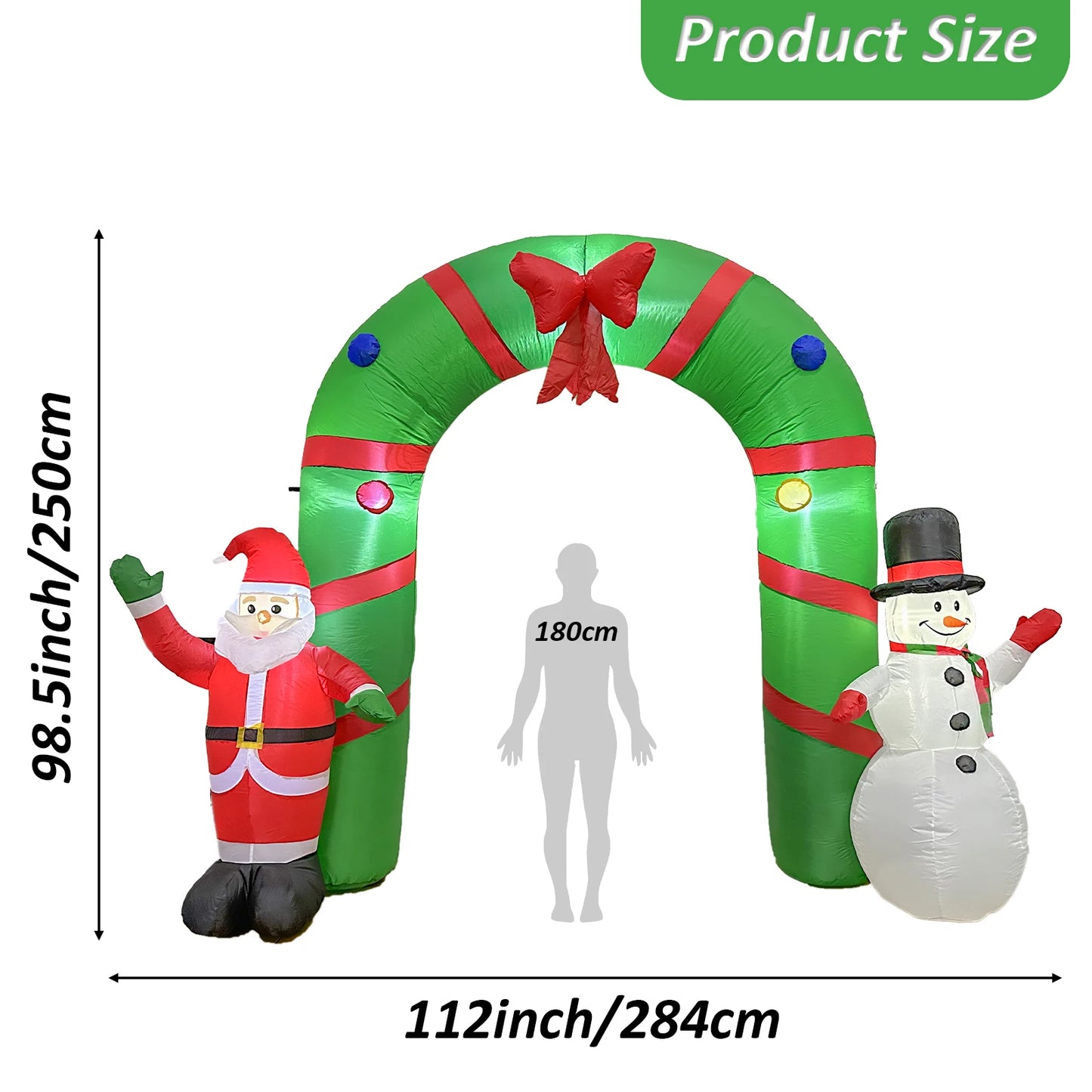 SANTA & SNOWMAN - INFLATABLE
