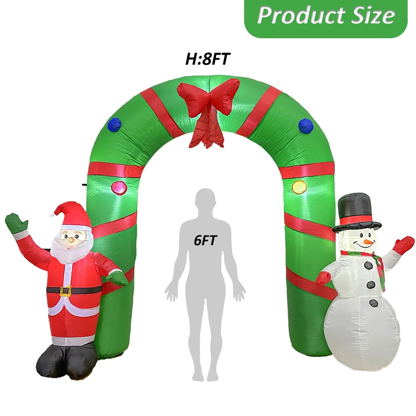 SANTA & SNOWMAN - INFLATABLE