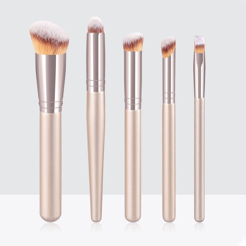Golden Pink 5-Piece Makeup Brush Kit