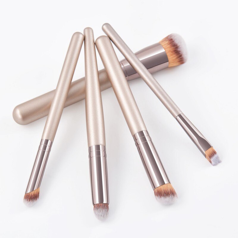 Golden Pink 5-Piece Makeup Brush Kit