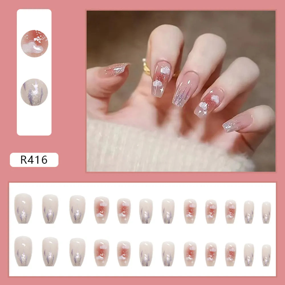 Droped Diamond - Artificial Nails