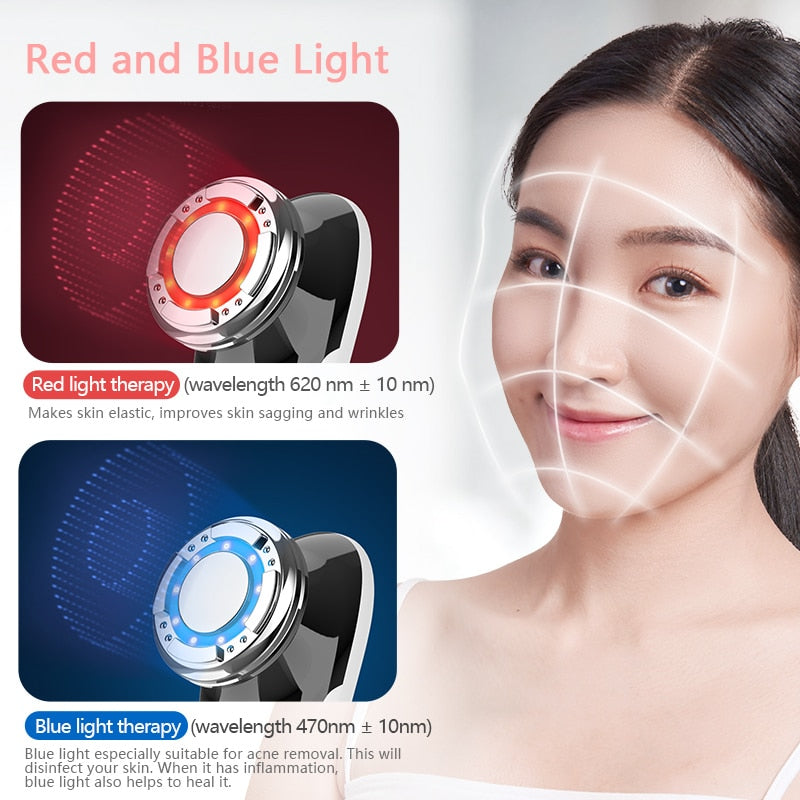ANLAN EMS Facial Massager LED Light Face Lifting Skincare Wrinkle Removal Skin Tighten Hot Cool Compress Skin Care Beauty Device