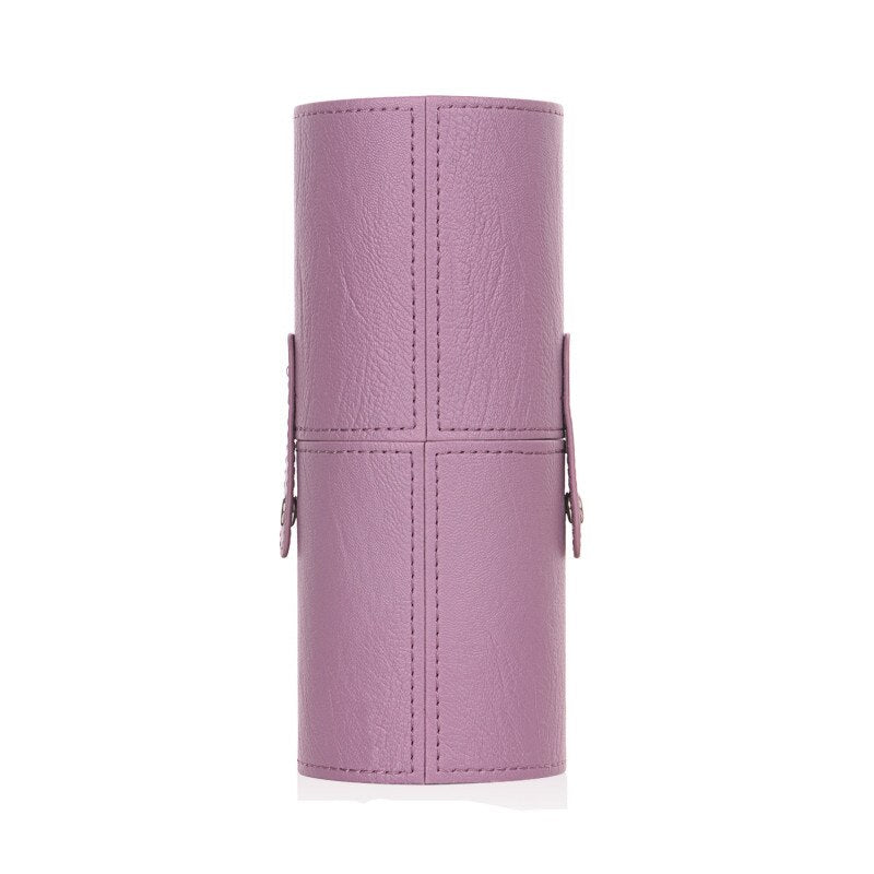 Portable Travel PU Leather Makeup Brush Tools Holder Cosmetic Pens Storage Cup Case Box Makeup Tool Organizer