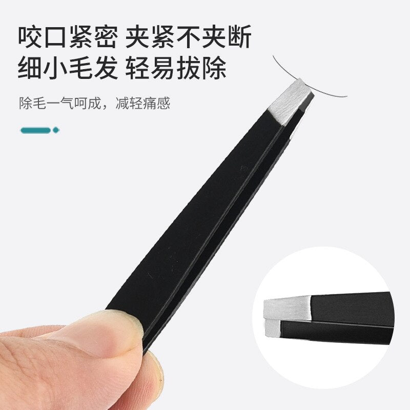 Stainless Steel Black Eyebrow Clip Multi Purpose Plucking Clip Eyebrow Tweezers Makeup Tools Lash Tweezers Eye Tools