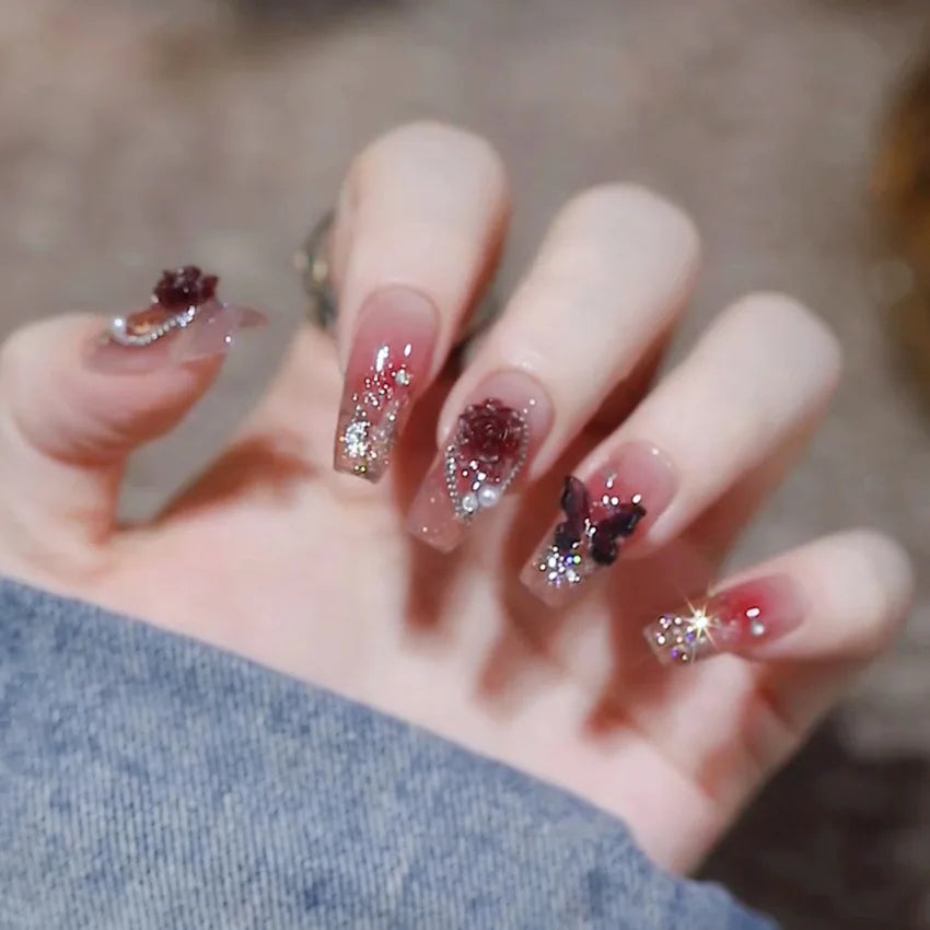 Droped Diamond - Artificial Nails