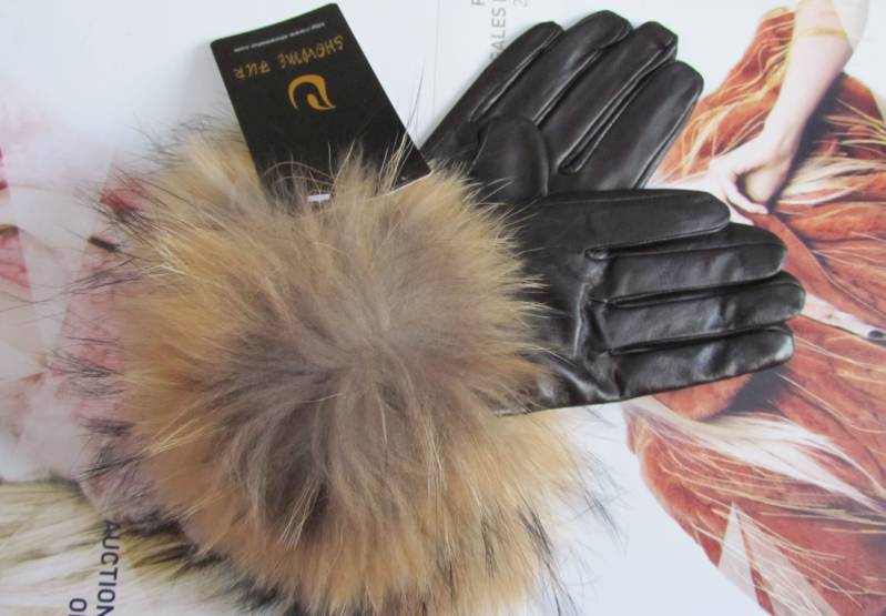GENUINE LEATHER GLOVES - GRAY