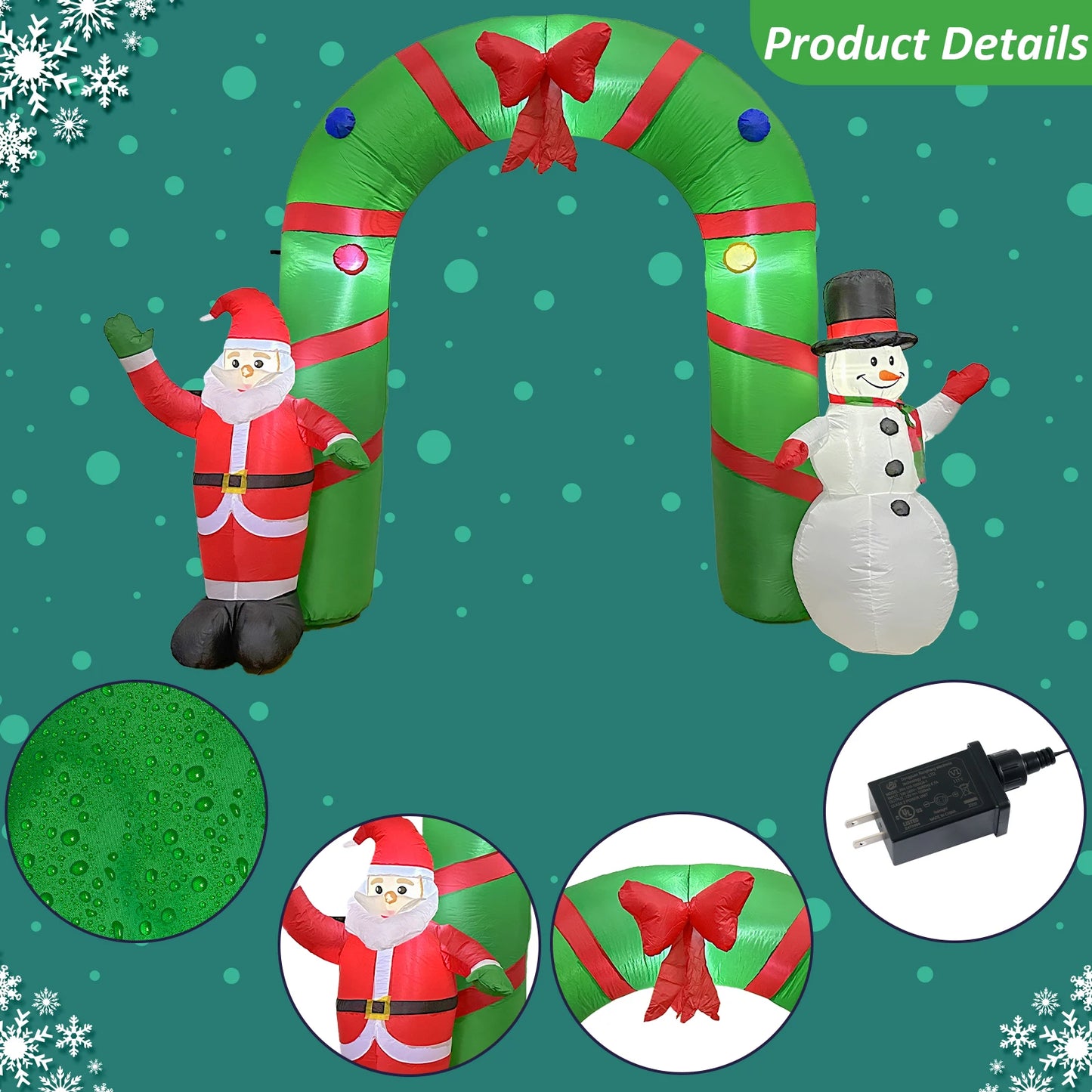 SANTA & SNOWMAN - INFLATABLE