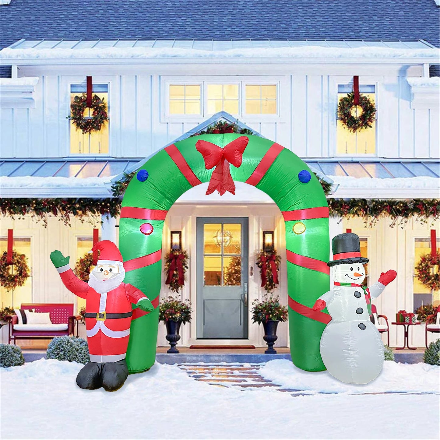 SANTA & SNOWMAN - INFLATABLE