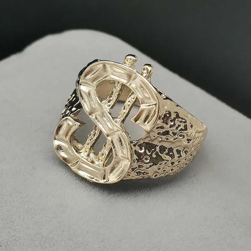 Luxury Golden Dollar Ring | Mens Jewellery