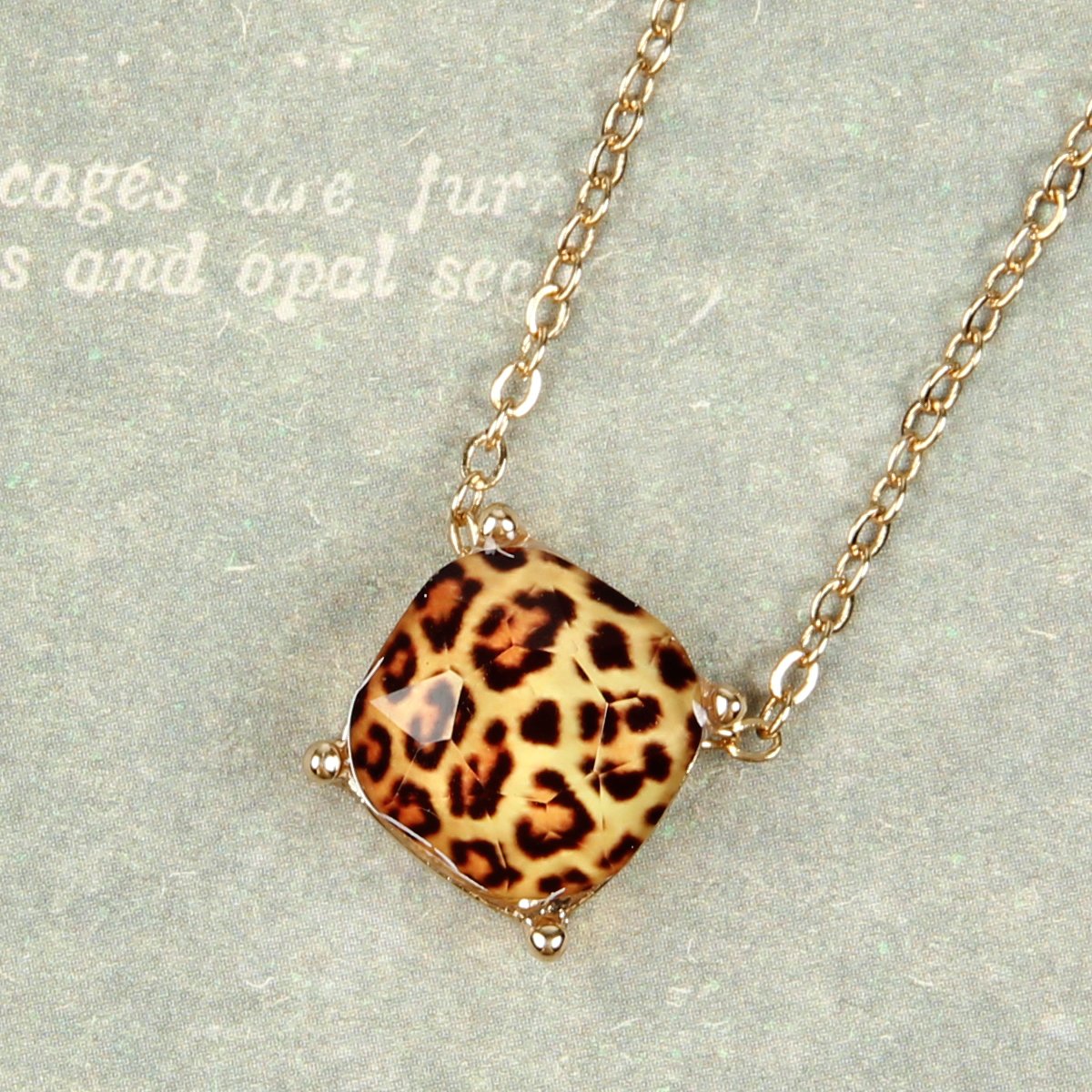 17155 - 12mm Cushion Cut Charm Necklace