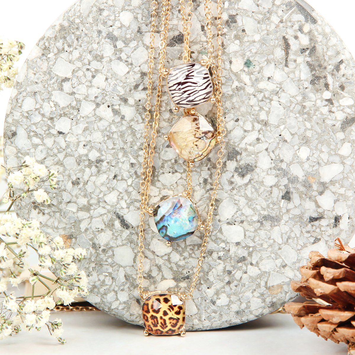 17155 - 12mm Cushion Cut Charm Necklace