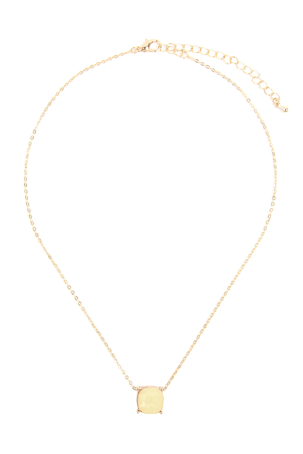 17155 - 12mm Cushion Cut Charm Necklace