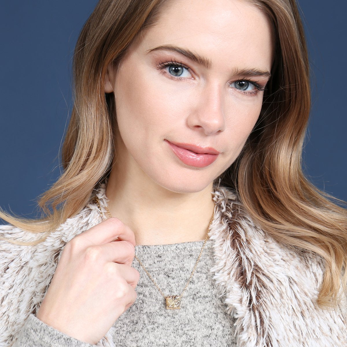 17155 - 12mm Cushion Cut Charm Necklace