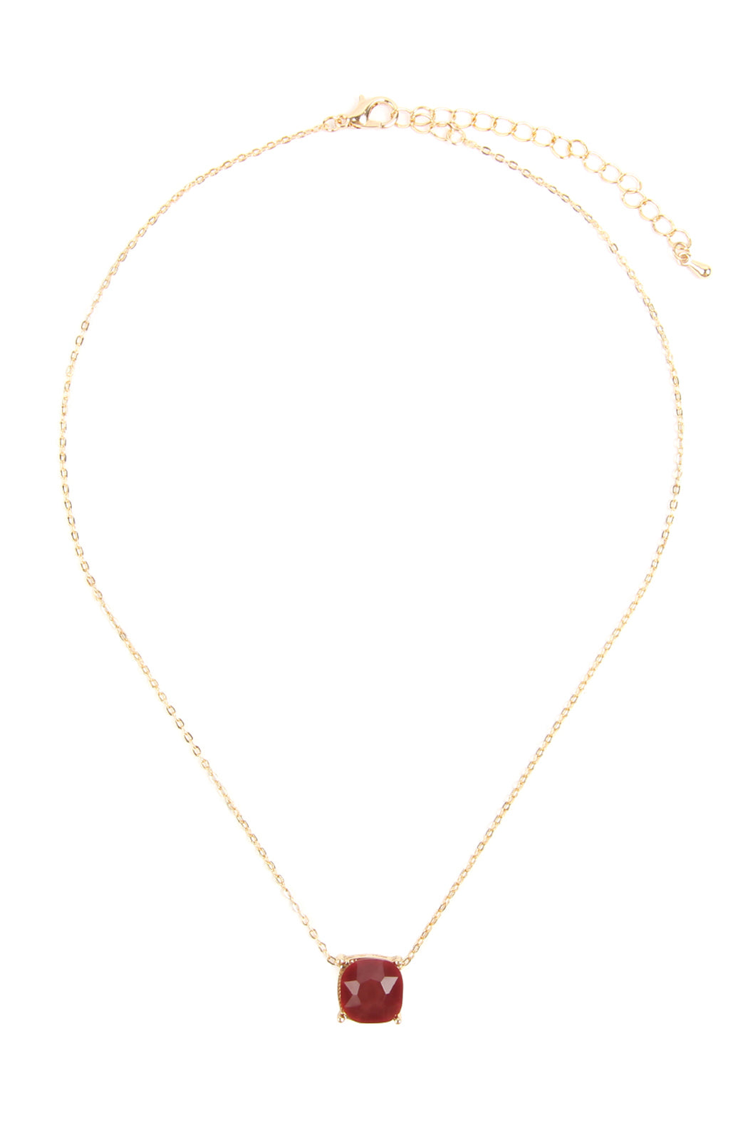 17155 - 12mm Cushion Cut Charm Necklace