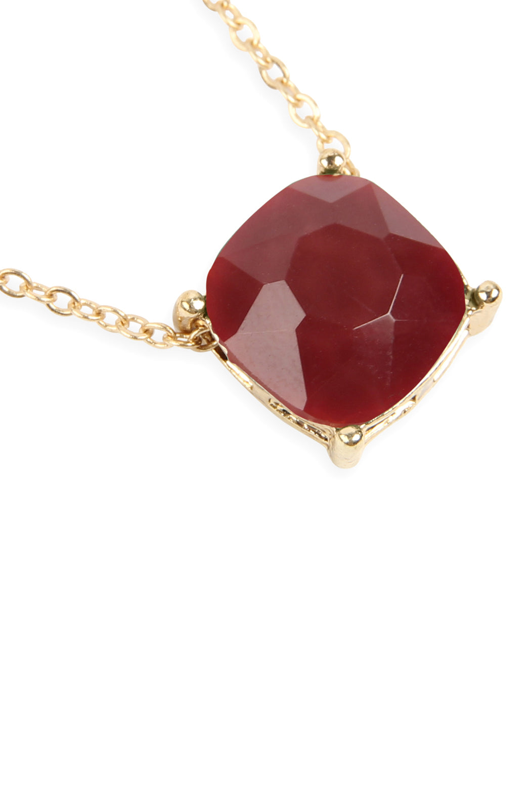 17155 - 12mm Cushion Cut Charm Necklace