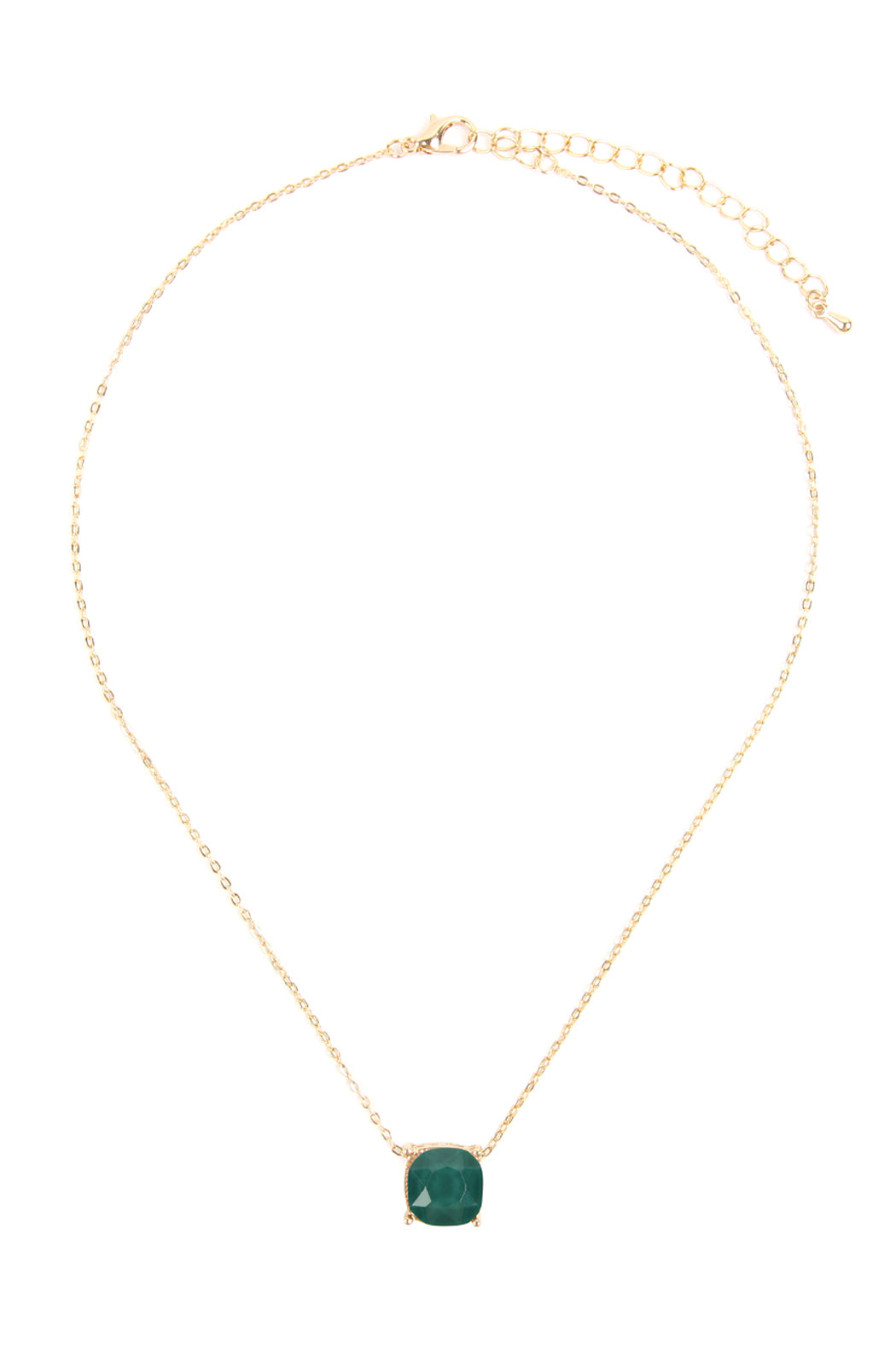 17155 - 12mm Cushion Cut Charm Necklace