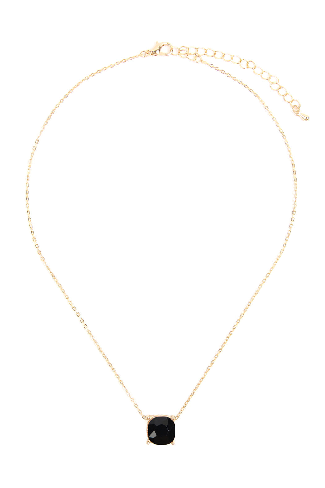 17155 - 12mm Cushion Cut Charm Necklace