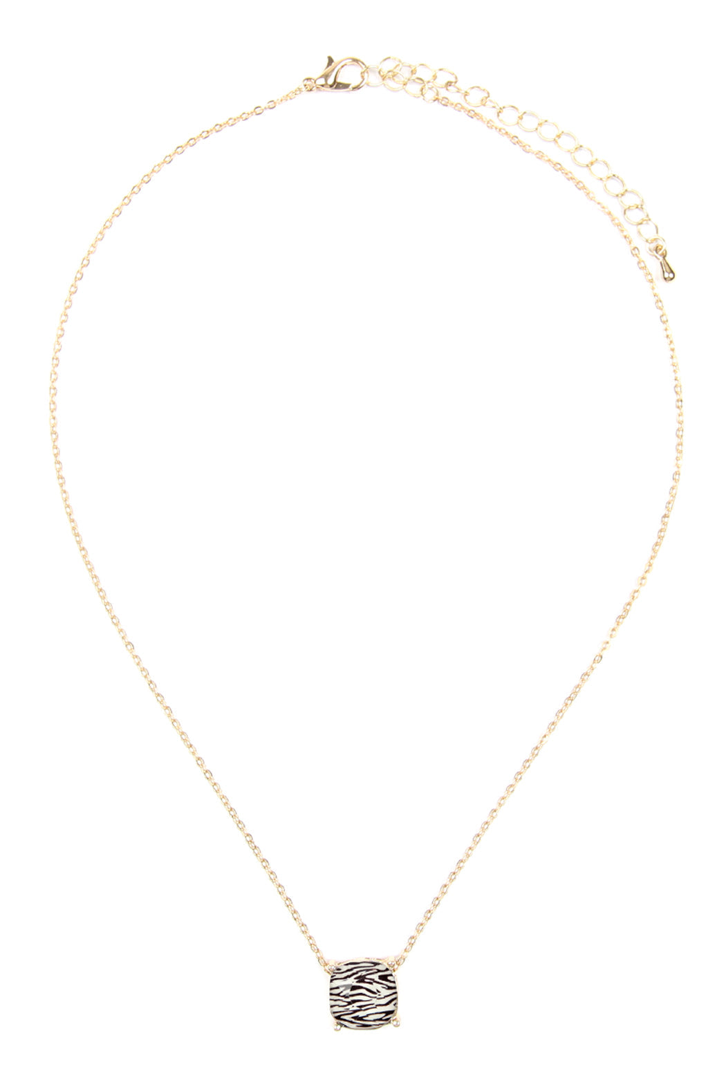 17155 - 12mm Cushion Cut Charm Necklace