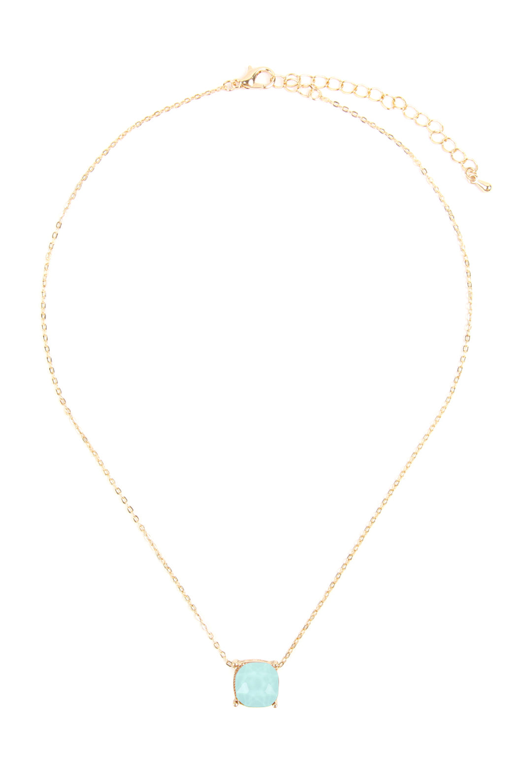 17155 - 12mm Cushion Cut Charm Necklace