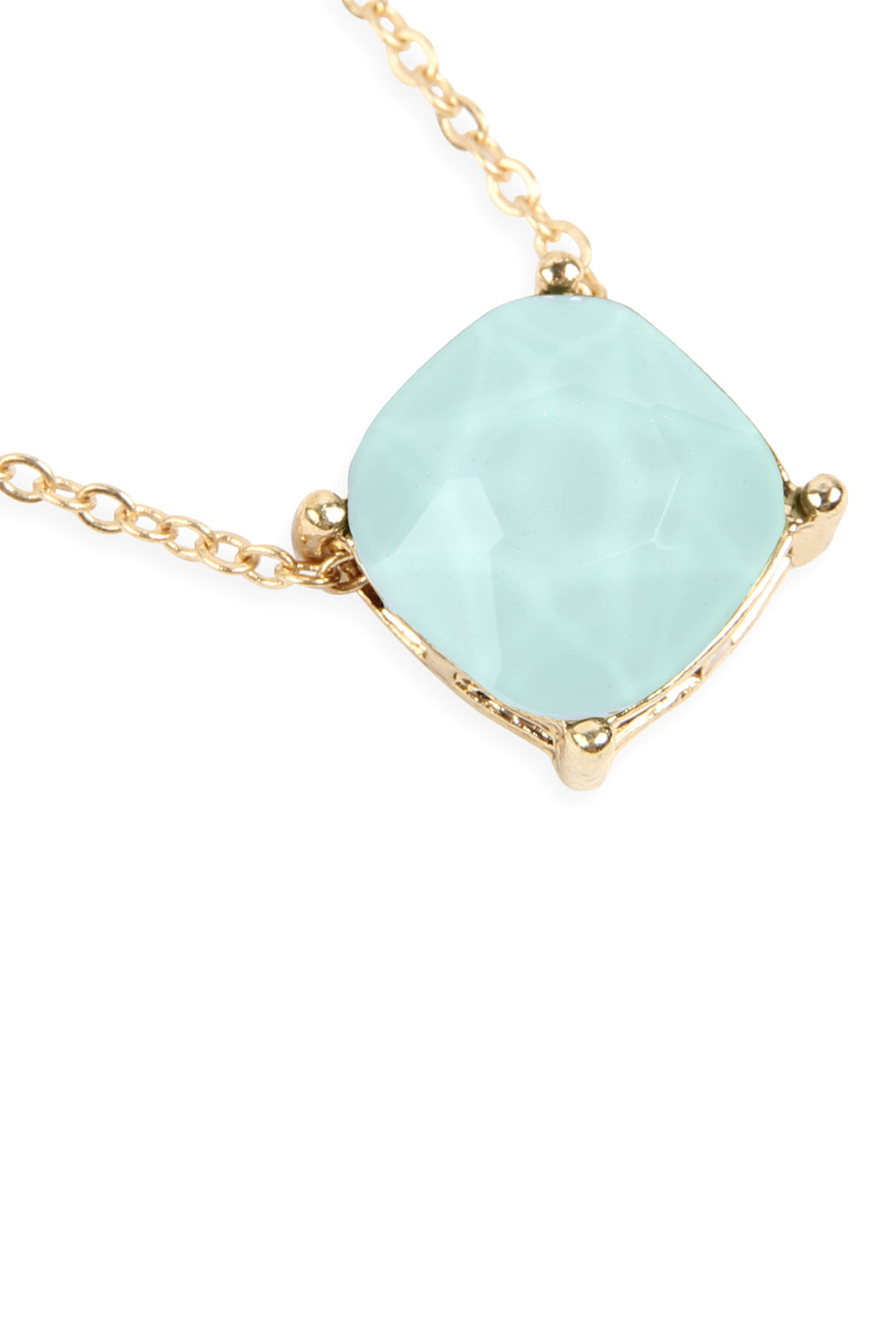 17155 - 12mm Cushion Cut Charm Necklace