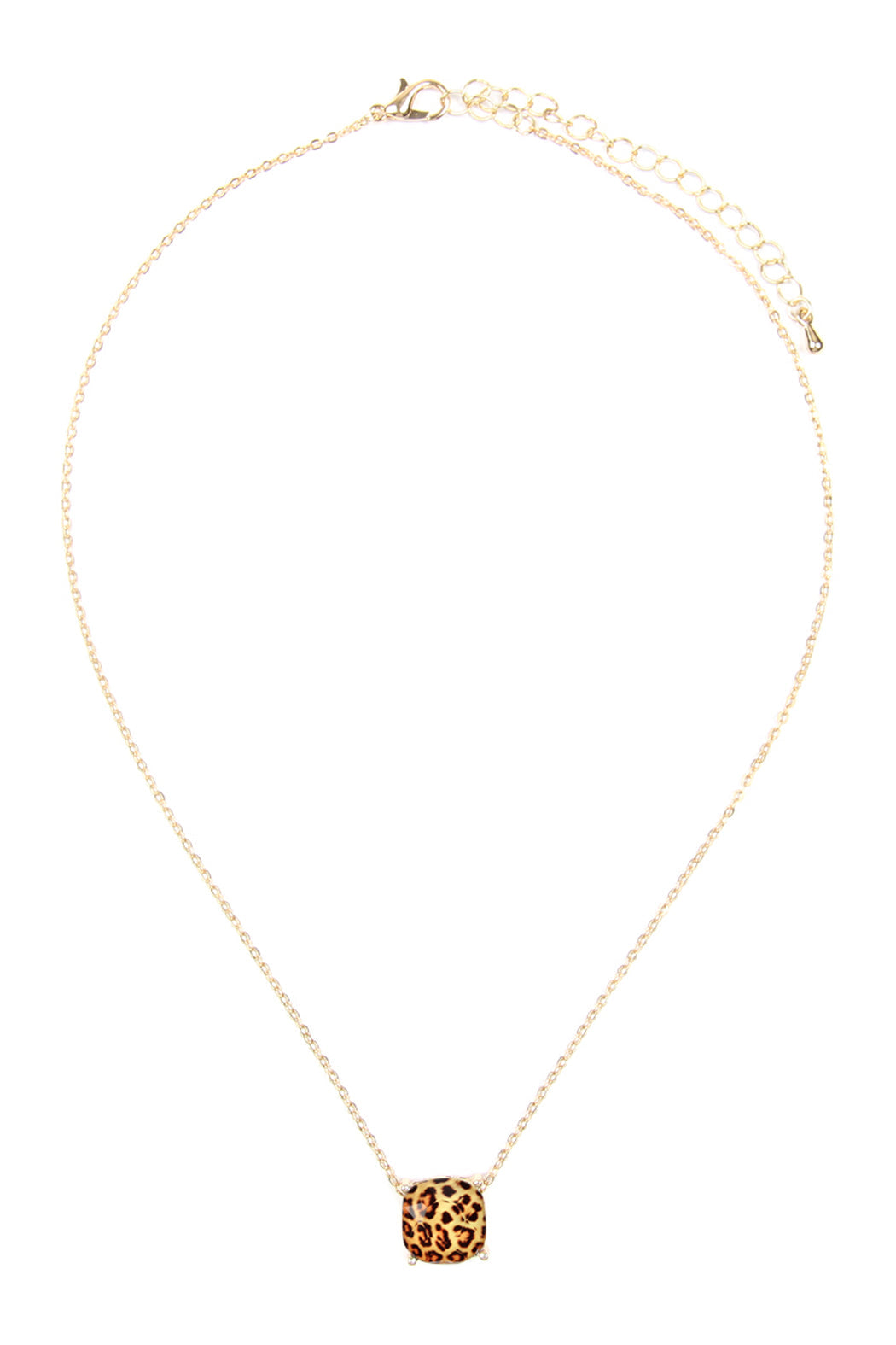 17155 - 12mm Cushion Cut Charm Necklace