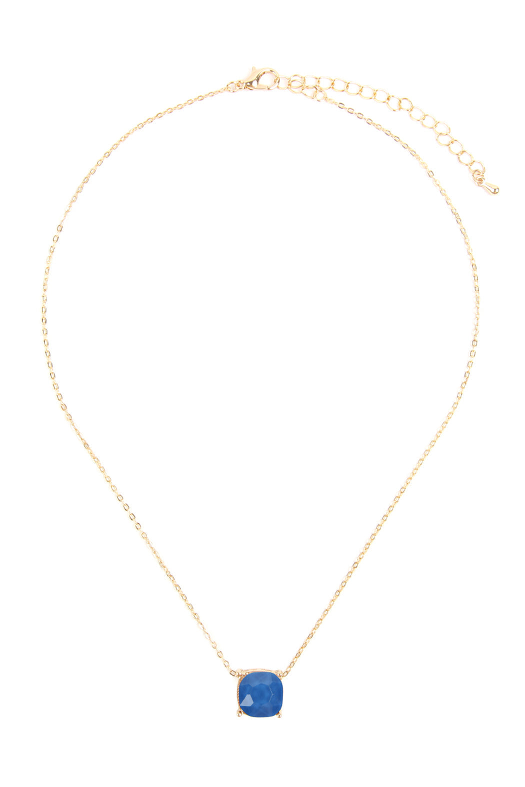 17155 - 12mm Cushion Cut Charm Necklace