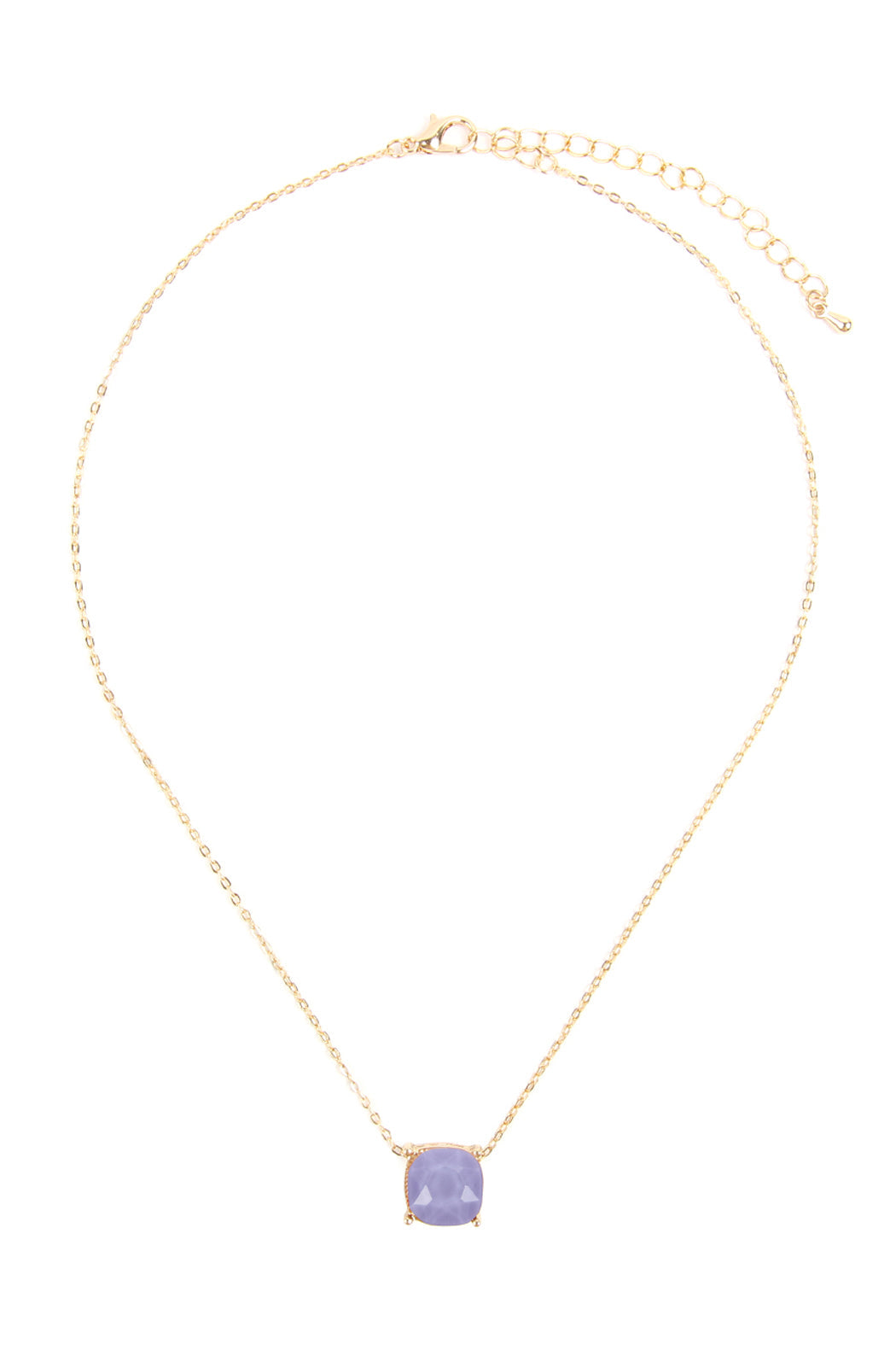 17155 - 12mm Cushion Cut Charm Necklace