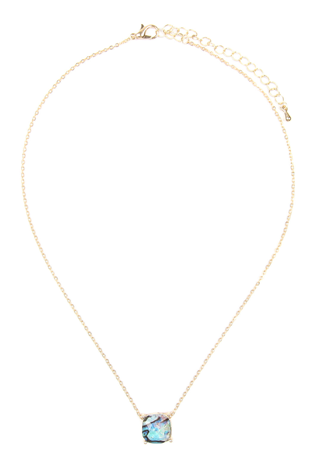 17155 - 12mm Cushion Cut Charm Necklace