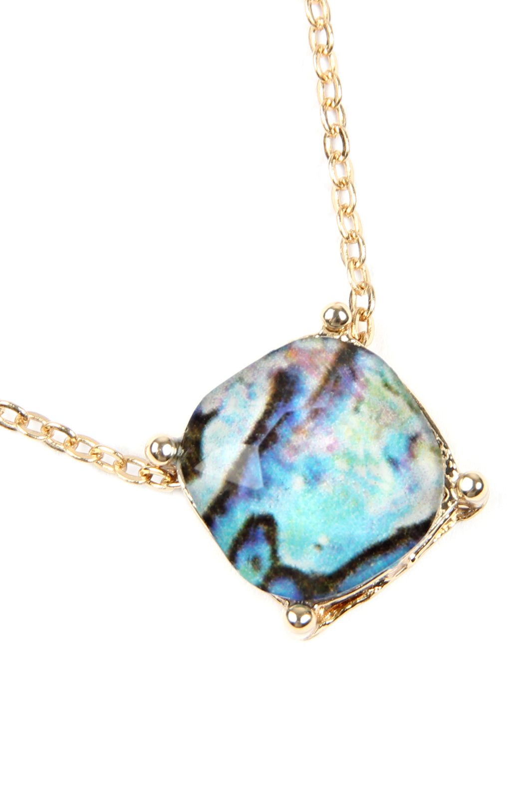 17155 - 12mm Cushion Cut Charm Necklace