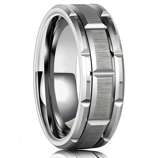 Modern Men bStainless Steel Ring | Silver