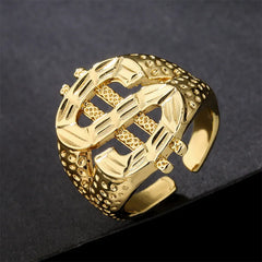 Luxury Golden Dollar Ring | Mens Jewellery