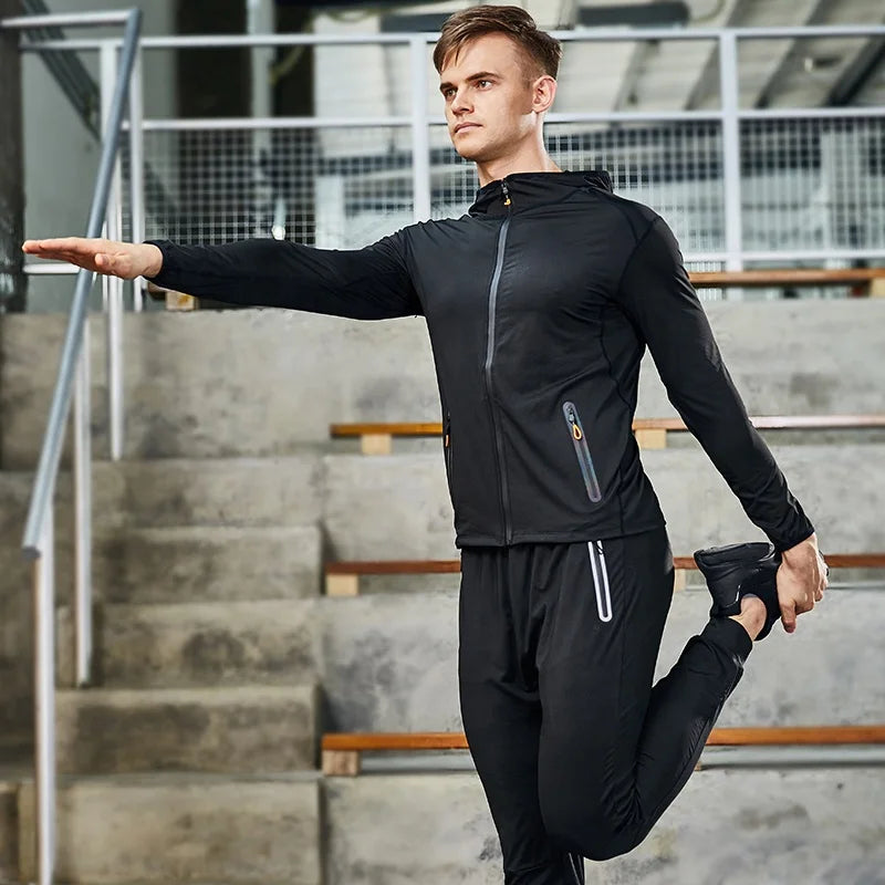 2 Pieces Men Yoga Sports Wear Men Activewear Sport Fitness Clothing Sets Gym Clothes Sports Wear