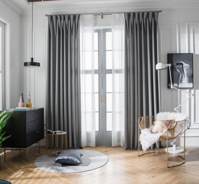 2021 Luxury Jacquard Curtain Panel With Attached Waterfall Valance