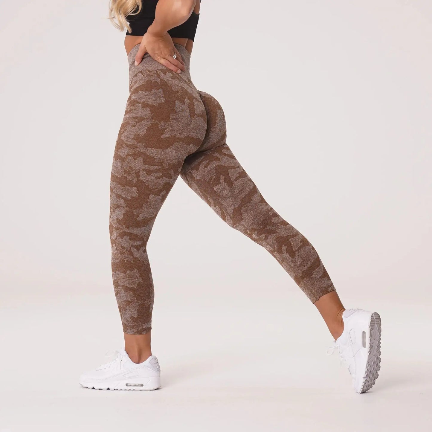 14 Color New Women Camouflage Jacquard Seamless High Waist Yoga Scrunch Butt Leggings