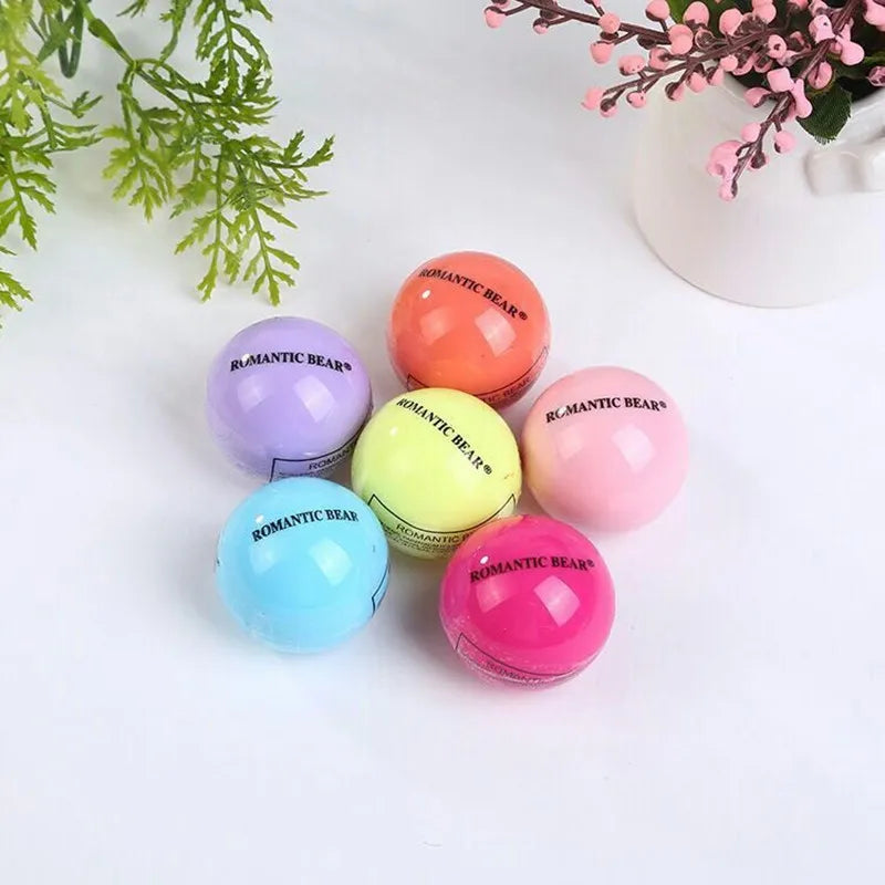 New 6 Color Moisturizer Ball Lip Balm Lipgloss Enhancer Natural Plant Organic Sphere Pomade Ball Lipbalm Embellish Lip color lip