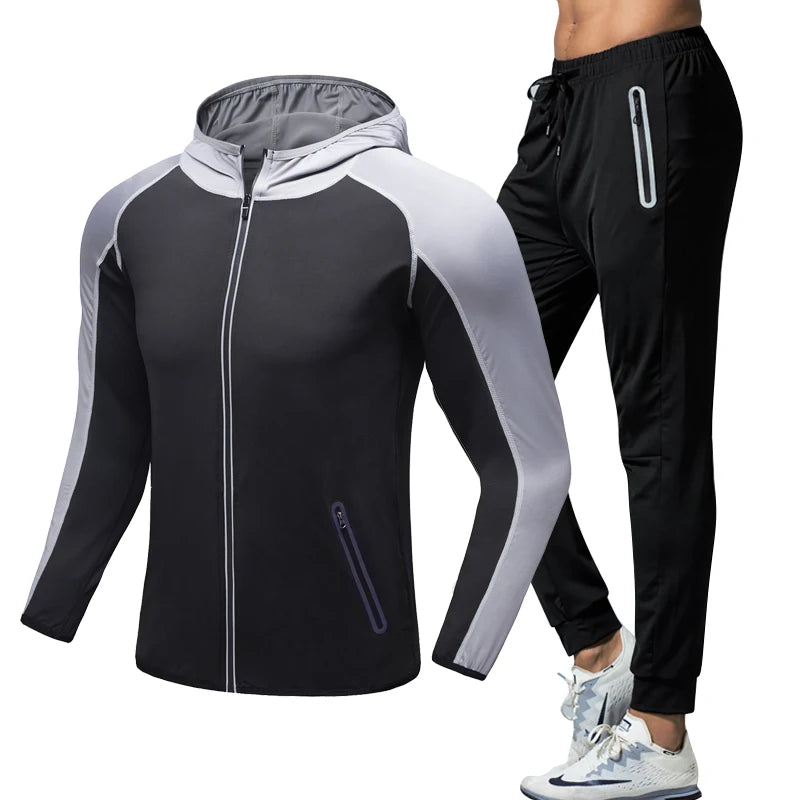 2 Pieces Men Yoga Sports Wear Men Activewear Sport Fitness Clothing Sets Gym Clothes Sports Wear