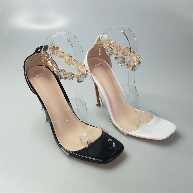 2021 Latest Popular Design Cheap Price Women Sexy Pointed Toe Crystal High Heel Pumps Shoes